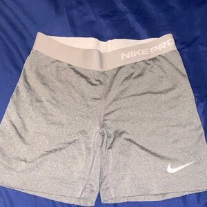 Nike Pro Light Gray compression Shorts